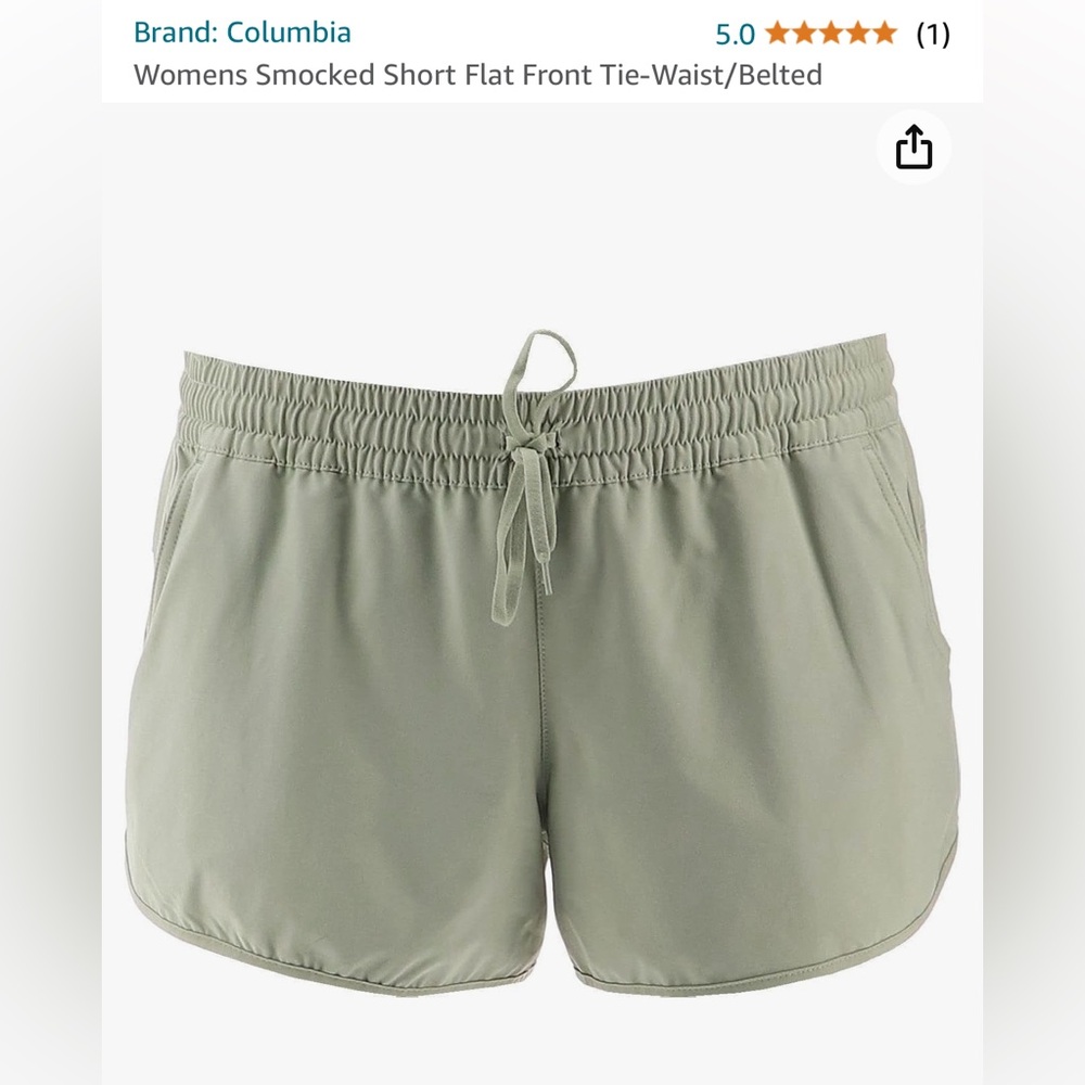 NWT Columbia Women’s Light Green Sz. Large Shorts.
